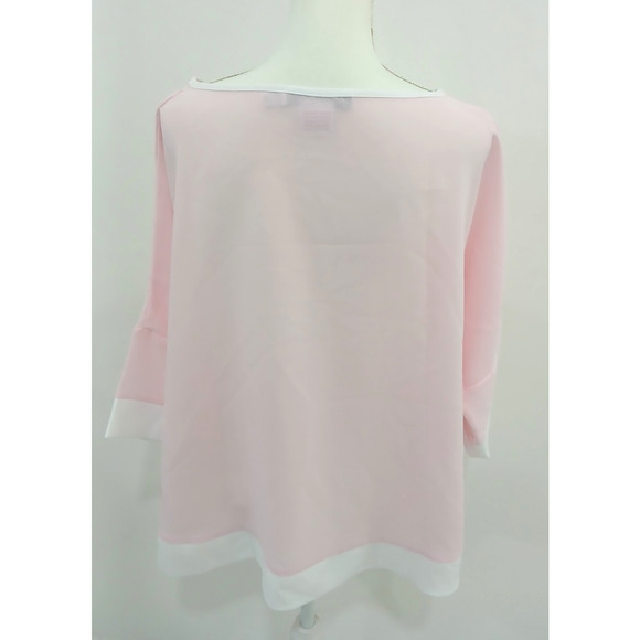 Gretchen Scott Design Pink And White Tunic Top Size M/L - Picture 2 of 6